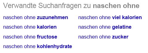 naschen-ohne-verwandte-suchanfragen